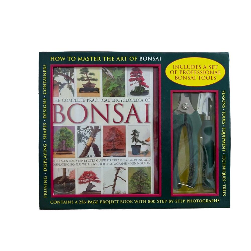 How to Master the Art of Bonsai Kit Paperback Book &‎ Tools Hermes House